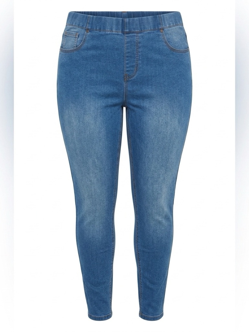 ASOS Yours Clothing Lola Shaper Pull On Denim Jeggings Blue Plus Size 22